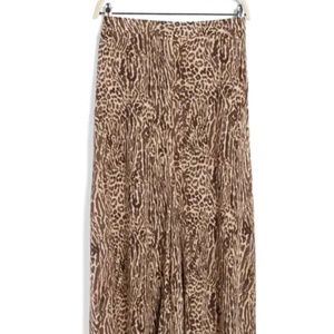Bobeau Godet Maxi Skirt X-Large, BROWN CHEETAH